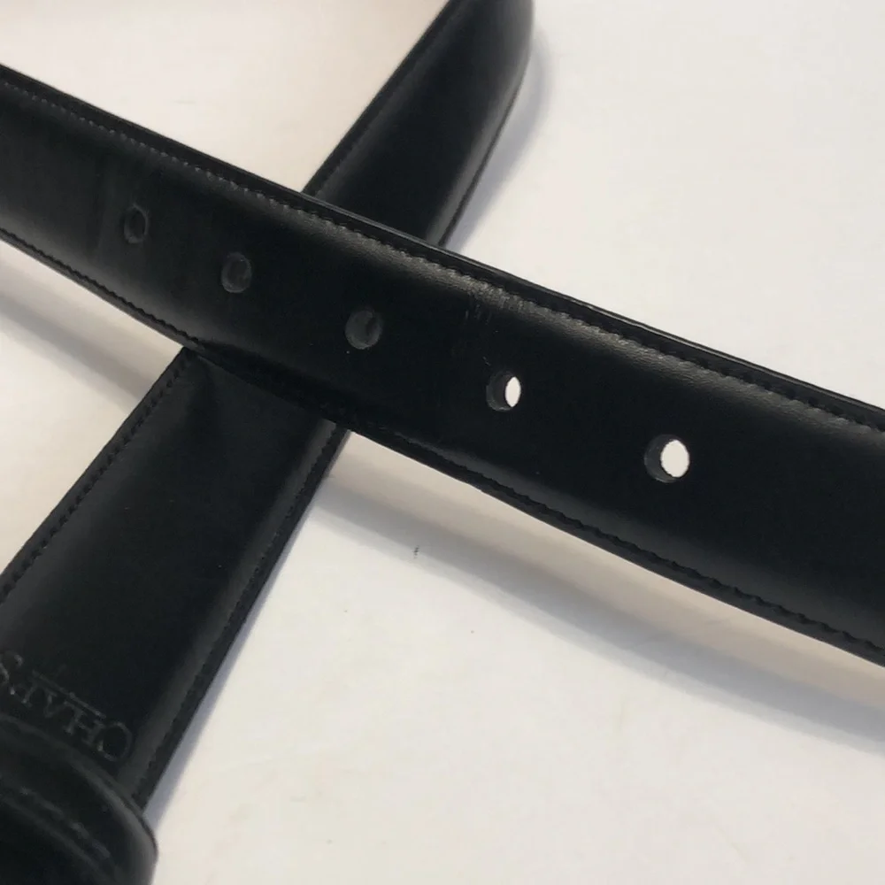 Chaps Black Leather Belt size 36